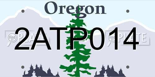 2ATP014 Oregon License Plate