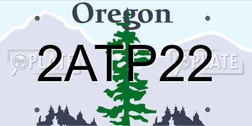 2ATP22 Oregon License Plate
