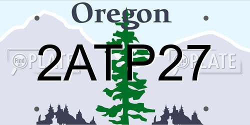 2ATP27 Oregon License Plate
