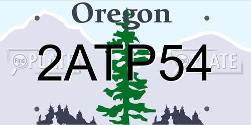 2ATP54 Oregon License Plate