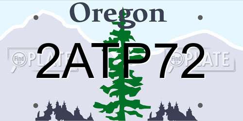 2ATP72 Oregon License Plate