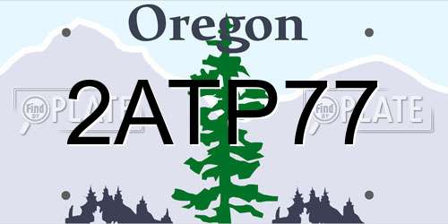 2ATP77 Oregon License Plate