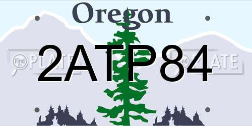 2ATP84 Oregon License Plate