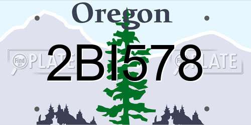 2BI578 Oregon License Plate