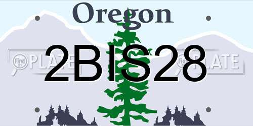 2BIS28 Oregon License Plate