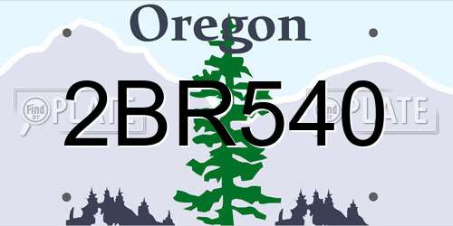 2BR540 Oregon License Plate