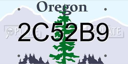 2C52B9 Oregon License Plate