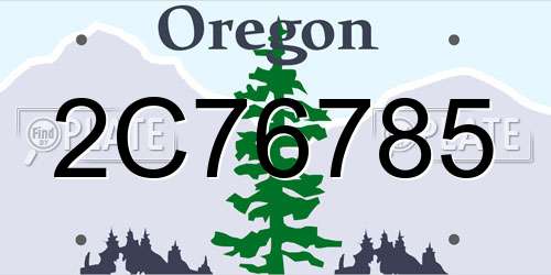 2C76785 Oregon License Plate