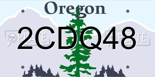 2CDQ48 Oregon License Plate