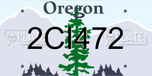 2CI472 Oregon License Plate