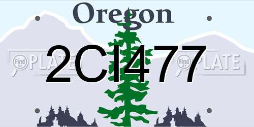 2CI477 Oregon License Plate