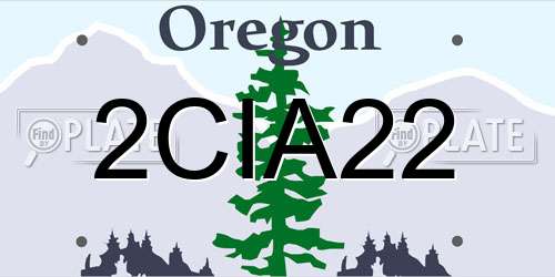 2CIA22 Oregon License Plate