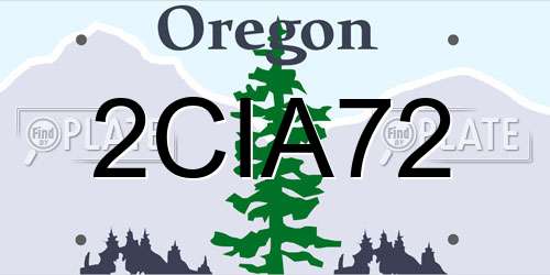 2CIA72 Oregon License Plate