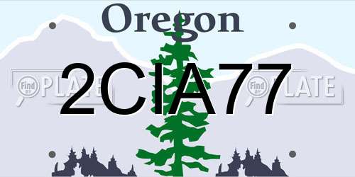 2CIA77 Oregon License Plate