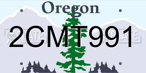 2CMT991 Oregon License Plate