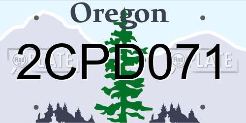 2CPD071 Oregon License Plate