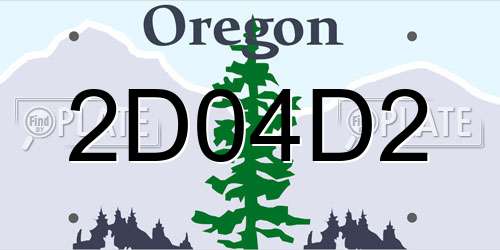 2D04D2 Oregon License Plate
