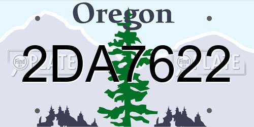 2DA7622 Oregon License Plate