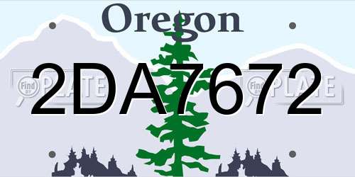 2DA7672 Oregon License Plate