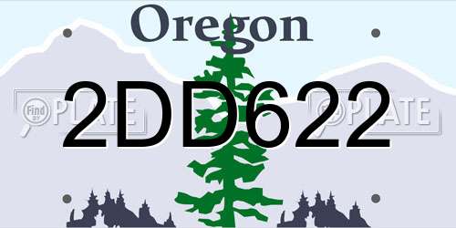 2DD622 Oregon License Plate