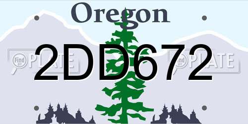 2DD672 Oregon License Plate
