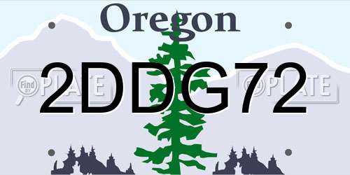 2DDG72 Oregon License Plate