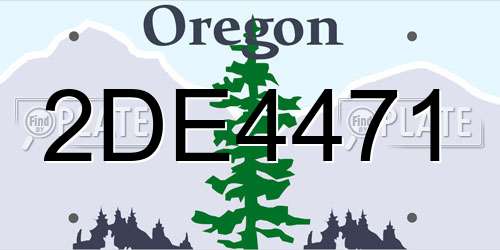2DE4471 Oregon License Plate