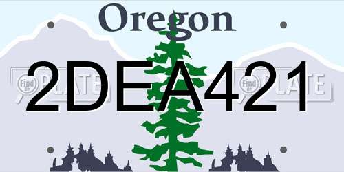 2DEA421 Oregon License Plate