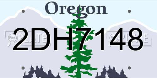 2DH7148 Oregon License Plate