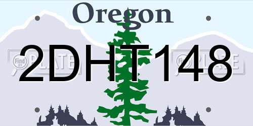 2DHT148 Oregon License Plate