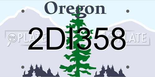 2DI358 Oregon License Plate