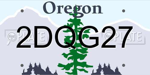 2DQG27 Oregon License Plate