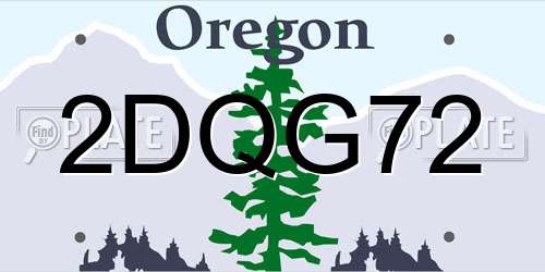 2DQG72 Oregon License Plate