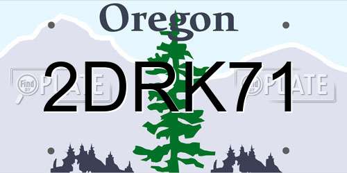 2DRK71 Oregon License Plate