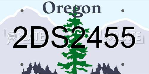2DS2455 Oregon License Plate