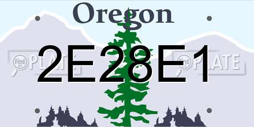 2E28E1 Oregon License Plate