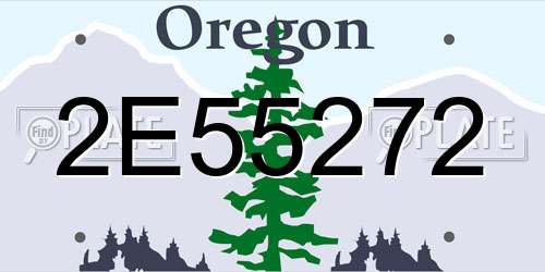 2E55272 Oregon License Plate