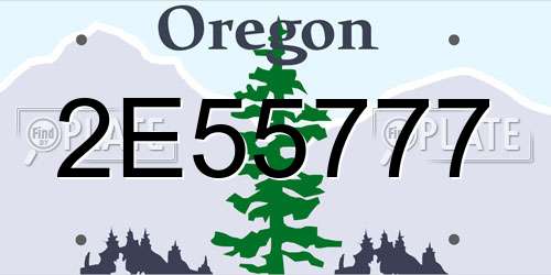 2E55777 Oregon License Plate