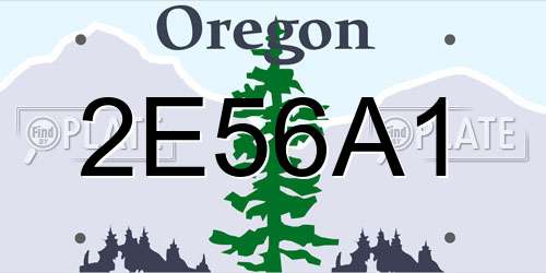 2E56A1 Oregon License Plate