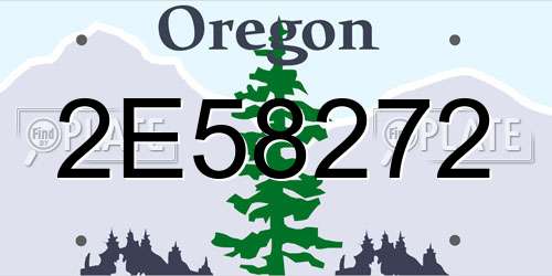 2E58272 Oregon License Plate