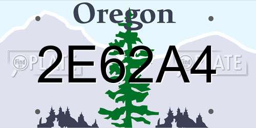 2E62A4 Oregon License Plate