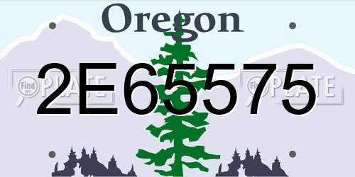 2E65575 Oregon License Plate