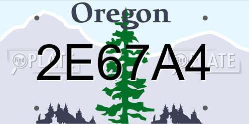 2E67A4 Oregon License Plate