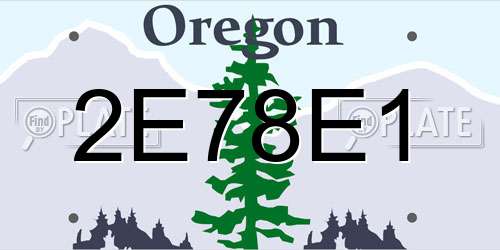 2E78E1 Oregon License Plate
