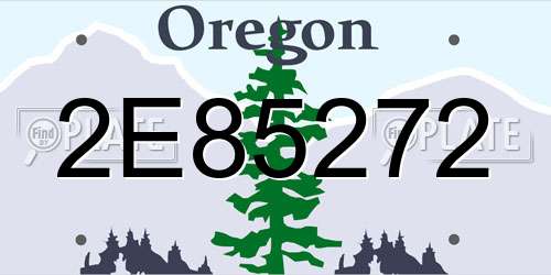 2E85272 Oregon License Plate