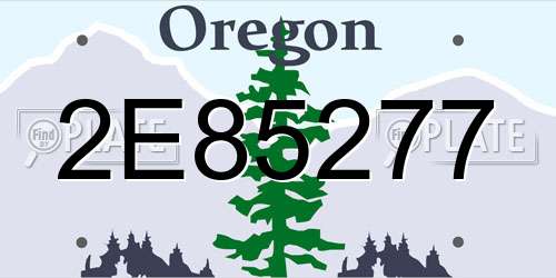 2E85277 Oregon License Plate
