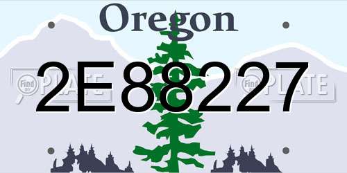 2E88227 Oregon License Plate