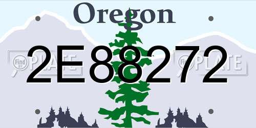 2E88272 Oregon License Plate