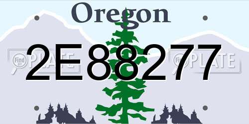 2E88277 Oregon License Plate