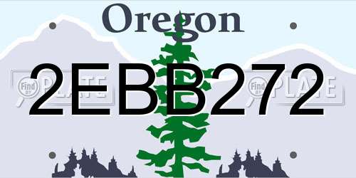 2EBB272 Oregon License Plate
